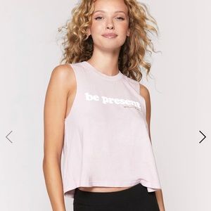 ****SOLD**** SPIRITUAL GANGSTER - Be Present Crop Tank SMALL